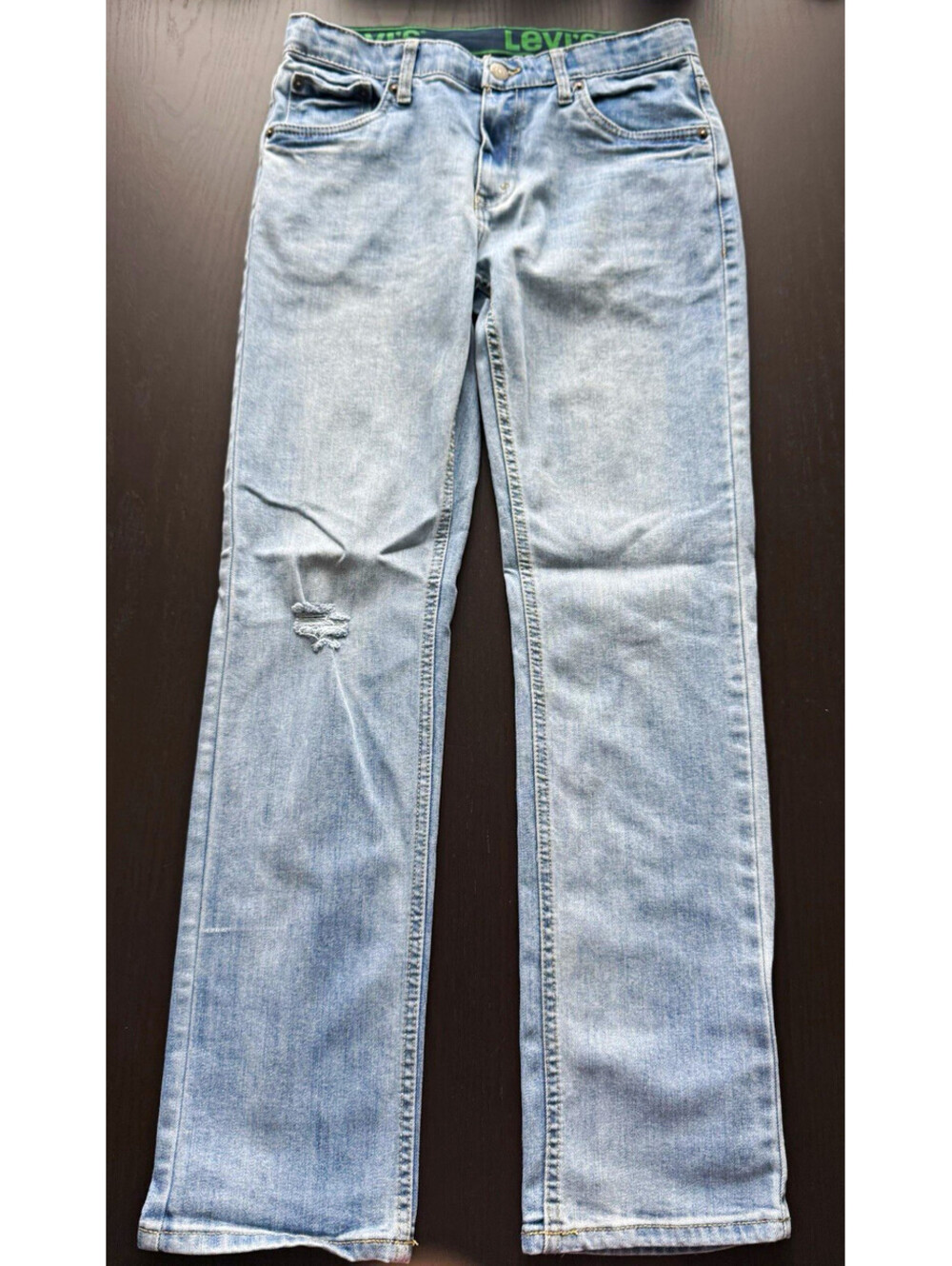 Levi's 511 Slim Jeans Boys Size 16 Regular 28x30 Soft Distressed Stretch Denim